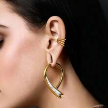 1PC Exaggerated Non-Piercing Ear Ring Fake Piercing Ear Bone Clips Stainless Steel Women Men Ear Cuff Earrings Jewelry - Star - View 3