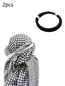 新款阿拉伯传统头巾，日常通勤舒适，透气轻便，搭配经典发带，打造时尚造型，斋月祈祷必备，亦是馈赠佳品。