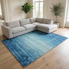 1pc Gold Diamond Velvet + 850g/㎡ + Pointed Stucco Bottom Printed Carpet, Modern Blue Ocean Style, Non-Slip And Durable, Retro Bohemian Modern Holiday Carpet, Moroccan Washable For Yard, Patio, Balcony, Picnic Outdoor Decor, Study Entrance Hall Indoor Carpet Mat, Long Corridor Carpet - Multicolor - View 3