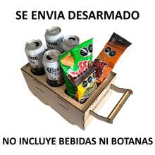 Carro Botanero Para Fiestas y Mesa De Dulces de MDF - Amarillo Mostaza - Ver 3
