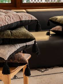 1PC Retro Snow Neil Thickened Seat Cushion, Square Living Room Chair Pad, Office Long Sitting Cushion, Four-Season Universal Luxury Seat Cushion Chair Cushion Gaming Chair Office Chair Car Seat Cushion Chair Pillow - Multicolor - View 6