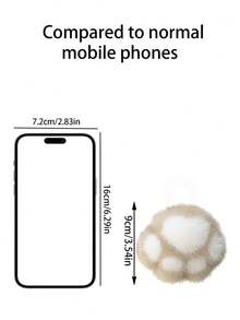 1 móc khóa hình bàn chân mèo dễ thương bằng lông giả, mặt dây chuyền hình bàn chân mèo nhồi bông, phụ kiện túi xách hình bàn chân chó/gấu nhồi bông, phụ kiện túi xách hoạt hình dễ thương, móc khóa nữ, móc khóa đeo cổ tay, móc khóa đôi, móc khóa xe hơi, dây đeo móc khóa, móc khóa ba lô, quà sinh nhật, quà tặng bạn bè - Nhiều màu - Xem 6