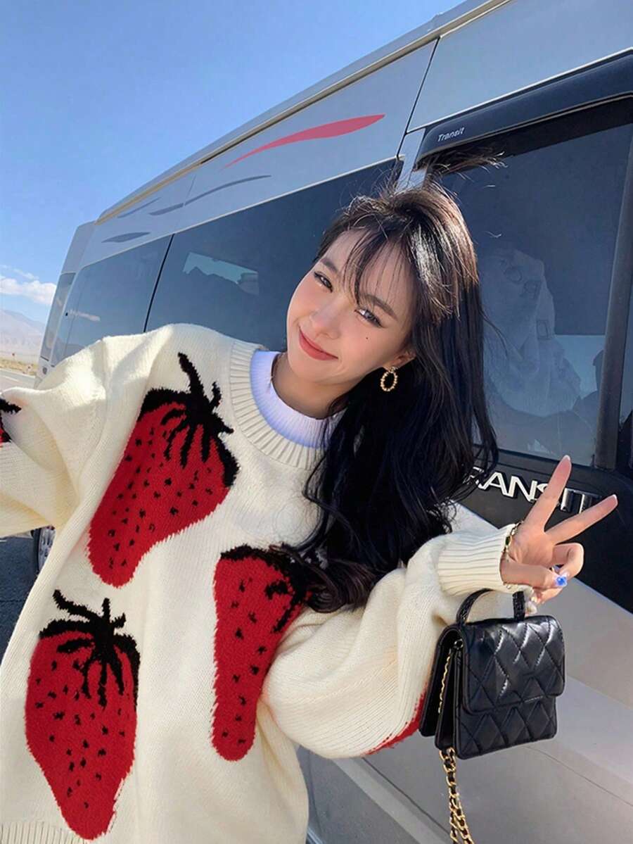 YCYC Oversized Slouchy Soft Knit Sweater Women's Autumn New Long Sleeve Knit Top - Apricot - View 1