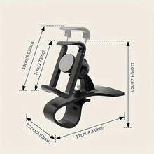 Adjustable Automobile Phone Cradles 1PC Universal Swivel Dashboard Cell Phone Holder 360 Degree Adjustable Car Holder Clip Easy Installation Compact Design Compatible With IPhone Android Phone Birthday Family Friends Car Accessories Car Phone Holder Valentine's Day Gift Birthday Gift - Black - View 3