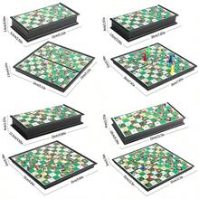 2026款磁性折叠蛇梯棋游戏，益智游戏，生日礼物，节日礼物，复活节礼物，万圣节礼物，情人节礼物，圣诞节礼物，礼品，玩具 - 彩色 - 查看 10