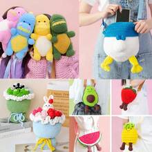 Lawkeman 1包/50克超柔软毛绒雪尼尔粗线，适用于钩编和棒编，约50克/包，蓬松柔软，适合手工编织毯子/工艺品/帽子/鞋子/袜子等，粗涤纶柔软针织钩编线 - 彩色 - 查看 5