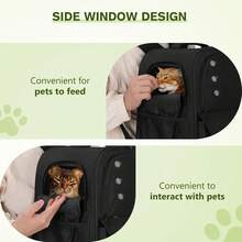 Zaino per animali domestici - Nero (leggero design) - Visualizzare 5