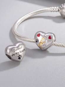 1件时尚温馨的人宠串珠手链/项链，创意DIY礼物 - 彩色 - 查看 2