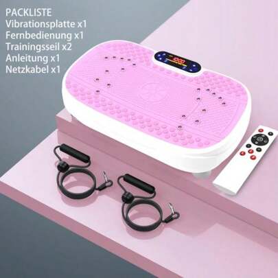 Vibration Plate Training Device, Whole Body Training Fitness Platform, Vibration Plate With Resistance Bands For Home Training Equipment With Speed Control