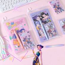 1pc Witch Hunter Stationery Set, Student Practical Stationery, Reward Prize, Birthday Gift, K-POP Gift, Available In Pink & Purple - Multicolor - View 1