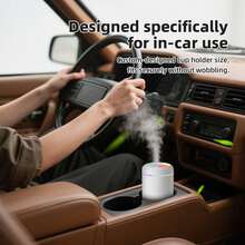 1 Aromatherapy Diffuser And Humidifier | USB Charging, Night Light Color-Changing LED, Multi-Color Ambient Light, Evaporative Humidification, Cold Mist, Plastic Material, Suitable For Vehicles, Bedrooms, Offices - Vibrant Colors & Clean White - View 2