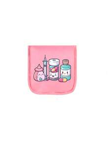 Bolsa de medicina portátil, bolsa de almacenamiento con patrón de pastillas y jeringas de dibujos animados lindos, organizador de medicina compacto y kit de primeros auxilios, kit médico portátil, conveniente para viajes, uso diario/exterior/viajes/dormitorio, accesorio médico esencial para personas conscientes de la salud y viajeros frecuentes, bolsa de medicina pequeña de tela multifuncional, bolsa de primeros auxilios médica portátil, bolsa de medicina para viajes al aire libre, bolsa de almacenamiento de medicina de primeros auxilios para dormitorio, kit de supervivencia, bolsa de almacenamiento de cuidado de la salud diario, regalo del Día del Maestro, regalo de regreso a la escuela, regalo de Pascua - Multicolor - Ver 15