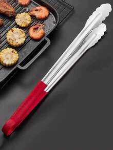 Thick Stainless Steel Food Tongs, Kitchen Food Clip, BBQ Supplies, Heat Resistant Food Tongs, BBQ Tongs - Multicolor - View 10