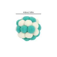 3pcs/5pcs Cat Macaroon Plush Balls, Pet Elastic Bell Ball Self-Entertaining Toy, 7-Color Fluffy Ball Cat Teaser Toy - Multicolor - View 10