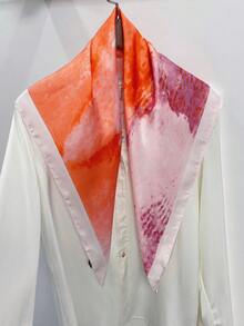 1pc Bandana Geometric Print Scarf, Shawl, Neckerchief, Headscarf For Women - Multicolor - View 7