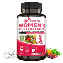 Bcuelov Women's Multivitamin Supplement - Contains Daily Multiminerals And Vitamins - Supports Heart, Brain, And Skin Health - 120 Capsules - 1 Bottle - View 8