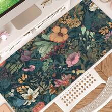 1 tấm lót chuột họa tiết hoa, tấm lót chuột máy tính chơi game cỡ lớn XXL, tấm lót chuột kiểu cổ điển với hoa dại, thảm bàn phím chống trượt bằng cao su tự nhiên mềm mại, phụ kiện văn phòng. - Nhiều màu - Xem 6