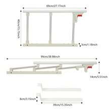 Dual Mount Foldable Bed Safety Rail 220.46 Lbs Load Capacity For Elderly Kids Hospital Nursing Home - 1 - 查看 8