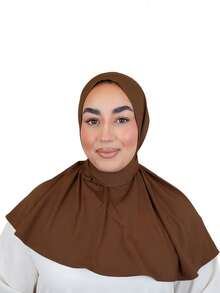 1顶时尚休闲优雅速戴头巾帽，经典简约风格，柔软透气的莫代尔面料，适合日常生活、节日、祈祷等场合。 - 多色 - 查看 10