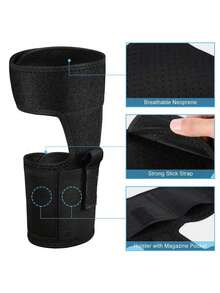 Universal Concealed Leg And Ankle Holster - Adjustable Downward Leg Handgun Holder With Dual-Hand Operation, Quick-Release Retention, And Detachable Magazine Pouch; Elastic Non-Slip Strap, Discreet Concealment, Waist/Leg Adjustable Size; Fits Compact To Full-Size Handguns; Suitable For Daily Carry, Hunting, Tactical Training, Shooting Range, Security, Airsoft, Hiking Outdoor, And Valentine's Day Gift - Multicolor - View 5