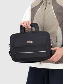 1 pieza Bolso para laptop negro, maletín de negocios minimalista de gran capacidad y de moda - Multicolor - Ver 10