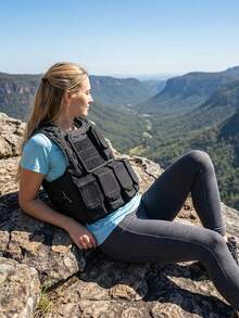 Outdoor Tactical Vest - Multifunctional Protective Tactical Vest, Made Of Durable Oxford Cloth With MOLLE System, Adjustable Shoulder And Waist Straps, Breathable Mesh Back, Quick Release Buckle, Designed For Ballistic Plates And Multiple Practical Pockets; Lightweight, Water-Resistant EDC Chest Rig Suitable For Hiking, Climbing, Airsoft, Paintball, Military Training, Security And Rescue; Unisex, Ideal Gift For Valentine's Day - màu đen - Xem 5