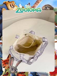 Disney 1 Pc Officially Licensed Zootopia Pattern Nick/Judy Pattern Storage Bag, Women's Cute Cartoon Handbag , Adjustable Shoulder Strap Crossbody Bag,For Women/Students,Ideal For Daily Use,Casual Outings, Shopping ﻿ - Multicolor - View 6