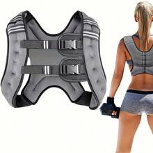 Senmeo 12LB Weighted Vest With Reflective Strips, Unisex Design For Running/Training/Workout/Strength Training - xám - Xem 3