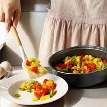 1/3件套木柄硅胶铲套装，耐热不粘锅具烹饪用具 - 白色 - 查看 7