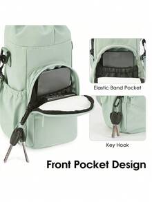 1pc Water Bottle Sleeve, Women's Bag, Drawstring Insulated Water Bottle Holder, Twill Fabric Water Bottle Shoulder Bag, Water Bottle Pouch, Crossbody Water Bottle Carrier - Multicolor - View 9