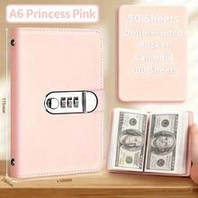 1个带透明钞票口袋的密码保护现金收纳钱包 - 彩色 - 查看 10