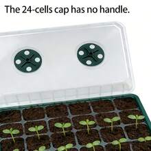 24/40 Holes Seedling Tray | Plastic Greenhouse Mini Nursery Station With Ventilation Cover And Moisture Retention Board, No Power Needed, Suitable For Succulents, Flowers, Fruits And Vegetables - Green - View 11
