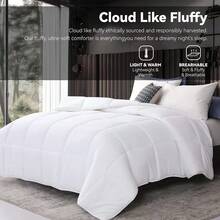 Advanced Quilted Quilt, Down Instead Of Bedding, Gift For Ladies/Men, White, Multiple Sizes Available, 2026 New Year Gift. - White - View 1