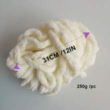 1pc Velvet Chunky Yarn, Suitable For Weaving Blankets, Handmade DIY Crochet Rugs, Pet Beds, Cushions, Pillows, Extremely Soft Jumbo Yarn