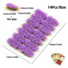 14/32 cụm hoa và cỏ thu nhỏ: Bồn hoa hình bầu dục, đồ trang trí nhà búp bê thu nhỏ, thích hợp cho việc tự làm vườn thu nhỏ, sân và cảnh ngoài trời, trang trí đám cưới thu nhỏ. - nhiều màu - Xem 10