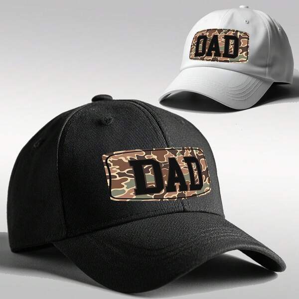 1PC Baseball Cap With Camo Dad Print, Sun Protection, Lightweight, Breathable Polyester, Suitable For Running, Hiking, Traveling, Fishing, Perfect For Spring& Summer& Fall, Ideal Choice For Gifts, Unisex Adjustable Snapback Hat For Men& Women