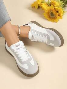 Giày thể thao nữ thường ngày, giày chạy bộ nhẹ cho mùa xuân, hè, thu, màu trắng, be, thích hợp cho thể thao, đi bộ, chạy bộ, mặc hàng ngày. - màu nâu - Xem 3