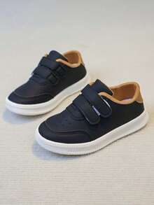 1双男女通用简约低帮运动鞋，软底防滑休闲童鞋，时尚百搭学生跑步鞋，适合所有季节 - 黑色 - 查看 3