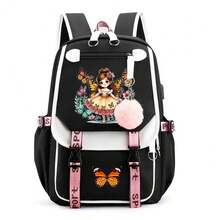 Butterfly Cute Girl's Ultra-Light Weight Campus Backpack, Fashion Lightweight Travel Backpack, Ergonomic Design School Bag, Handbag, Casual Bag For Back To School Season,Large-Capacity Multi-Layer Pencil Case,Back To School Supplie Essentials Office Supplies Valentine's Day Gifts - Multicolor - View 13