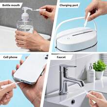 10 Pcs (1 Pack ) Of Mobile Phone Charging Port Cleaning Kits, Computer Keyboard Cleaning Tools, Shower Head Cleaning Brushes, Pipe Unclogging Tools, Anti-Clogging Gap Cleaning Brushes, Household Shower Unclogging Devices, Plastic Mini Brushes - White - View 7