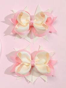 2Pcs 5 Inch Girl Hair Bow Fashionable Teenagers Hair Bows With Clips For Festivals Party - Multicolor - View 15