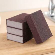 1/5/10/20pcs Set, Scouring Pad, Steel Wire Brush, Pot Cleaning Descaling Sponge, Pot Brush, Rust Removing Sponge, Dishwashing Sponge Block, Anti-Fouling Scouring Pad, Cleaning Cloth, Heavy Duty Decontamination, Rust Removing Pot Brush Kitchen Cleaning Cloth Abrasive Sponge - Brown - View 5