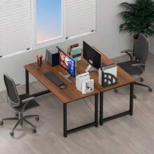 FBXGT Escritorio Minimalista Escritorio para Computadora Escritorios Modernos Escritorio de Madera Escritorio Oficina Fácil de Montar Adecuado para Estudiar Trabajar Jugar Juegos 100*60*75 CM - 120*60*75 cm - Ver 2