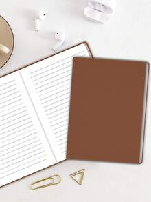 1pc Pocket Notebook, 3.7" X 5.7" Small Notebook Journal For Note Taking, Great For Women Men, Office Supplies School Home - Brown - View 6