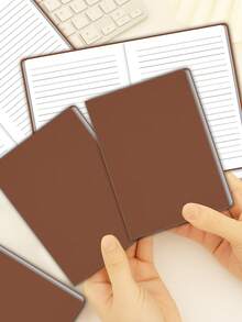 1pc Pocket Notebook, 3.7" X 5.7" Small Notebook Journal For Note Taking, Great For Women Men, Office Supplies School Home - Brown - View 4