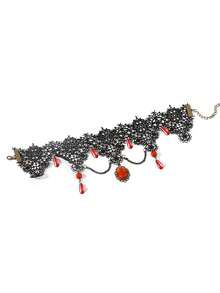 1pc Women's Lace Retro Gothic Style Necklace, Minimalist Choker Collar Necklace - Multicolor - View 6