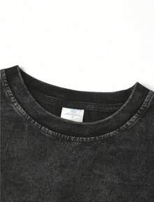 Graphic Hoodies Cotton T-Shirt Washed T-Shirt Graphic Hoodies  Cotton T-Shirt Washed T-ShirtEWH Vintage Washed Rock Tee |    Band Skull Print, Alternative Metal Fans Short - Sleeve,Cheap Clothes,Shirts Graphic,T Shirt Men DG004 Y2K,Oversize Plus Size Men's S To3XL,Summer Tee,Route 1 Wash Tees Y2K,Oversize Plus Size Men's S To 5XL,Summer Tee - 黑色 - 查看 2