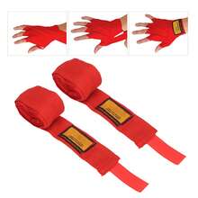 2PCS Cotton Hand Guard Straps Sweat Absorbing Hand Wrist Belt Wraps for Boxing Sports Training 3 Meter / 9.8ft - Rojo - Ver 5