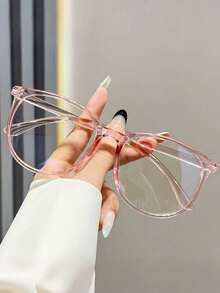 3副/1副时尚眼镜，透明镜片，男女通用，黑色、粉色和透明镜框，护眼时尚