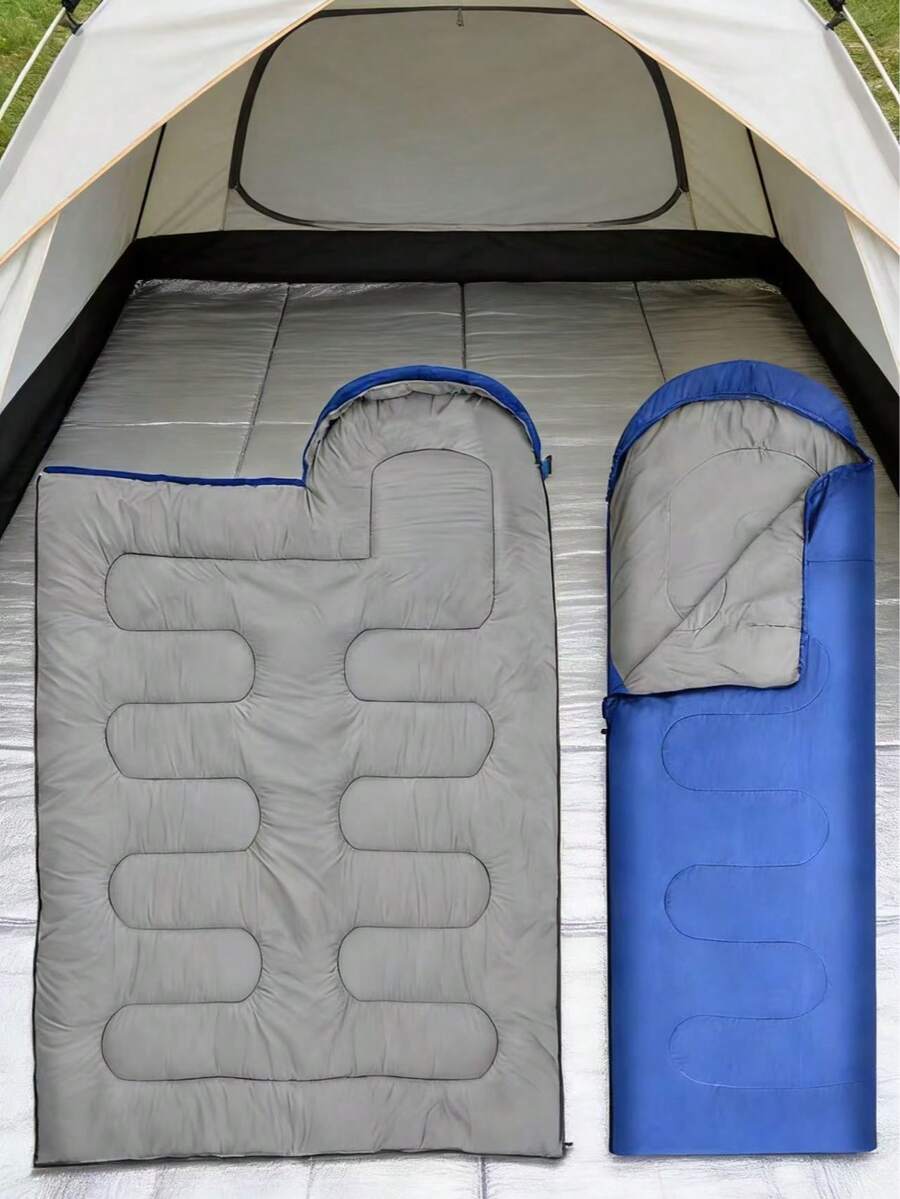 户外睡袋、露营睡袋、野外生存睡袋 - 藍色 - 查看 1